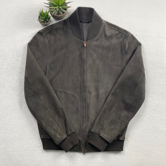 President’s Other - President’s Nappa Suede Bomber Jacket (Charcoal)